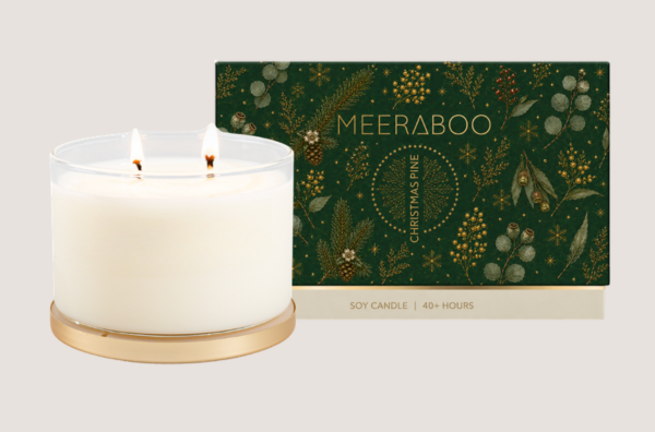 Christmas Pine Gold Lid Soy Candle | Wholesale PRE ORDER
