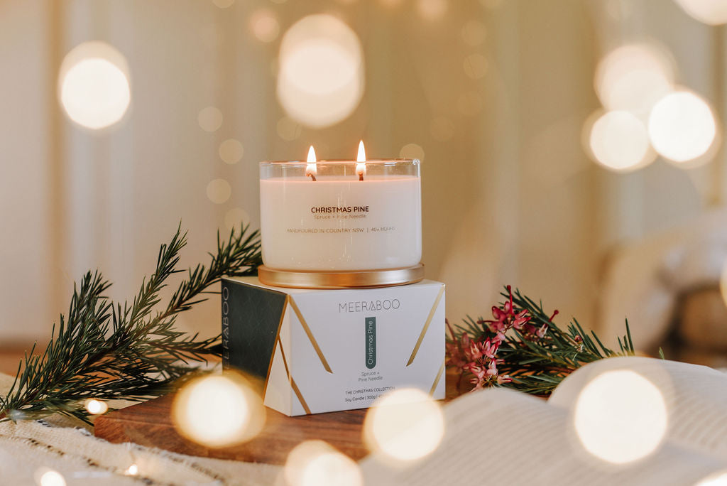 Christmas Pine Gold Lid Soy Candle