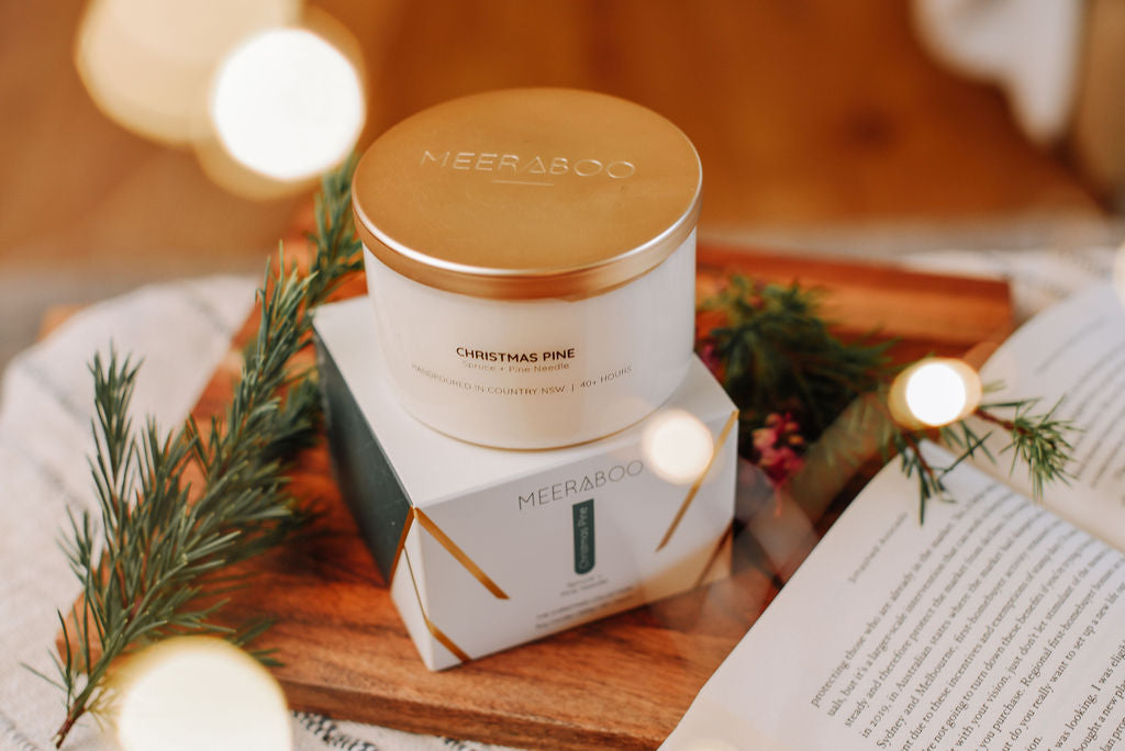 Christmas Pine Gold Lid Soy Candle