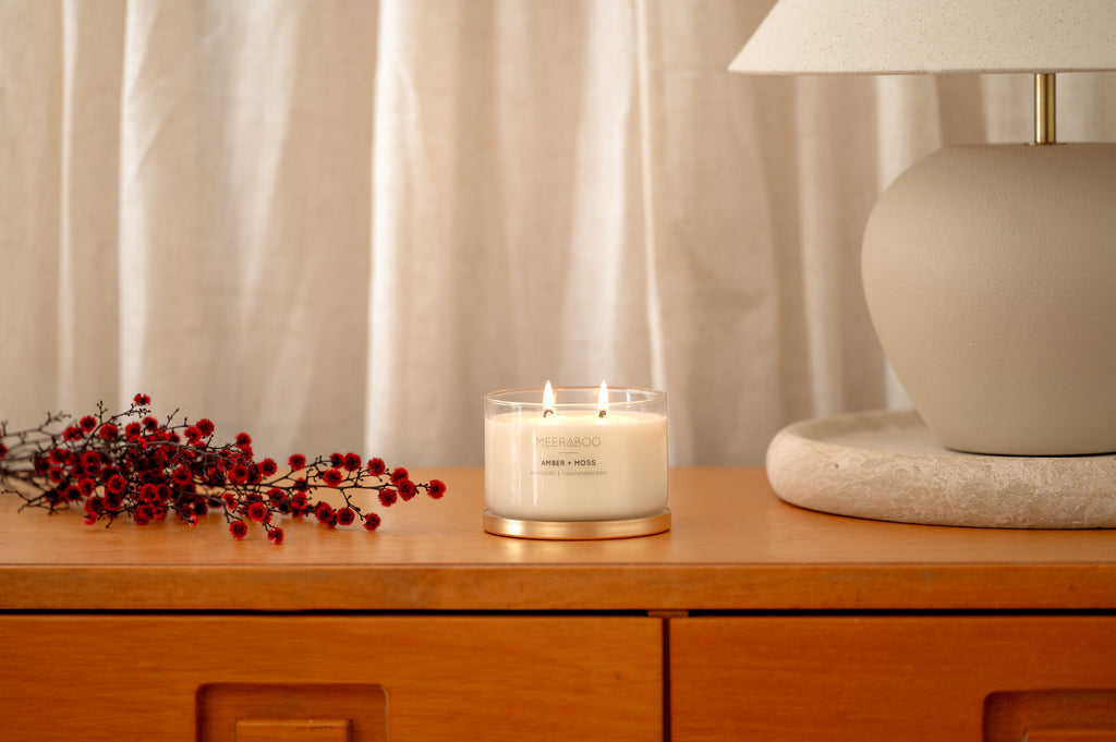 Amber + Moss Gold Lid Soy Candle | Wholesale PRE ORDER