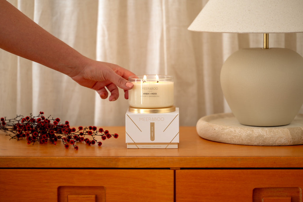 Amber + Moss Gold Lid Soy Candle | Wholesale PRE ORDER