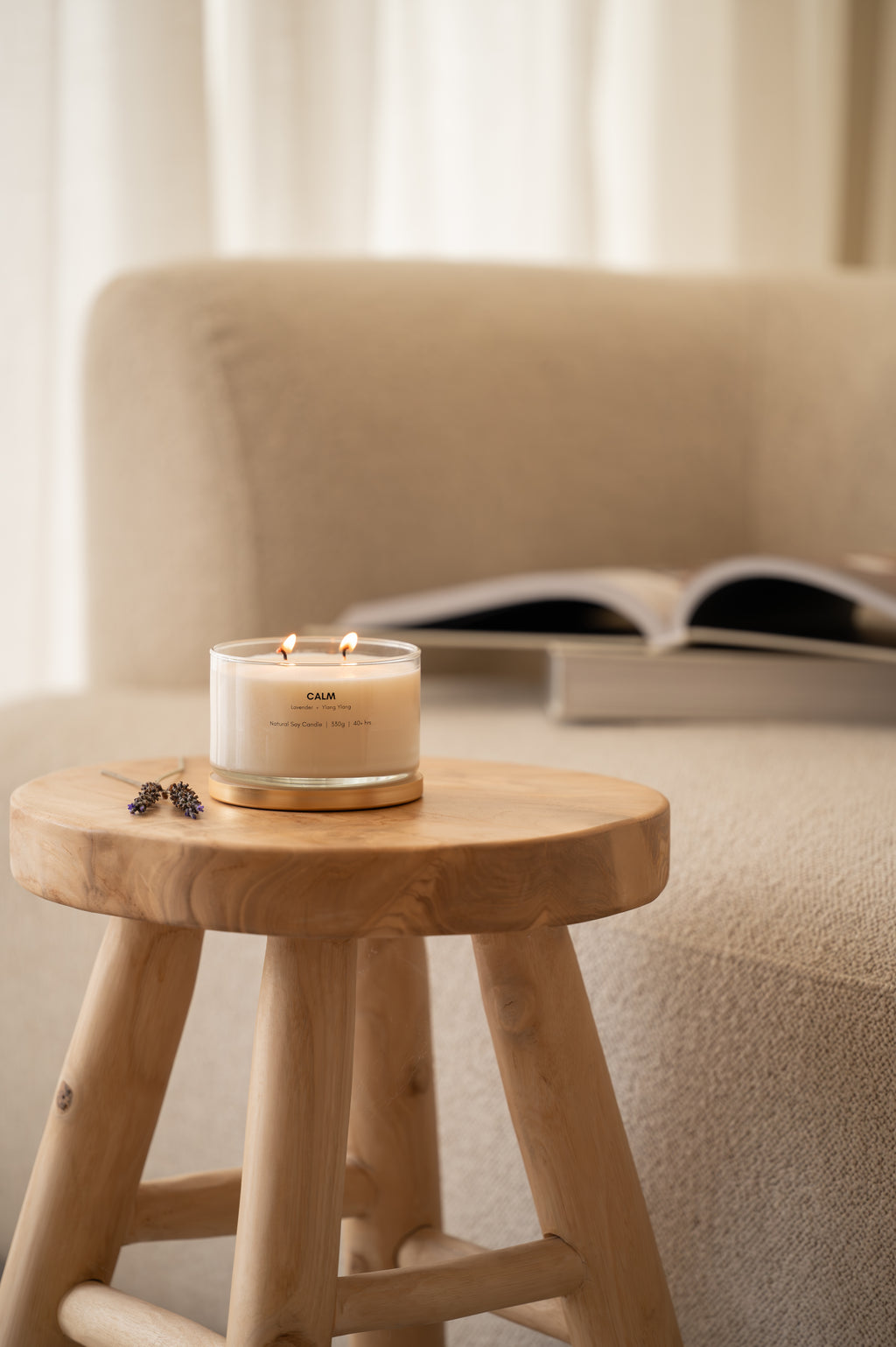 Calm Gold Lid Soy Candle | Wholesale