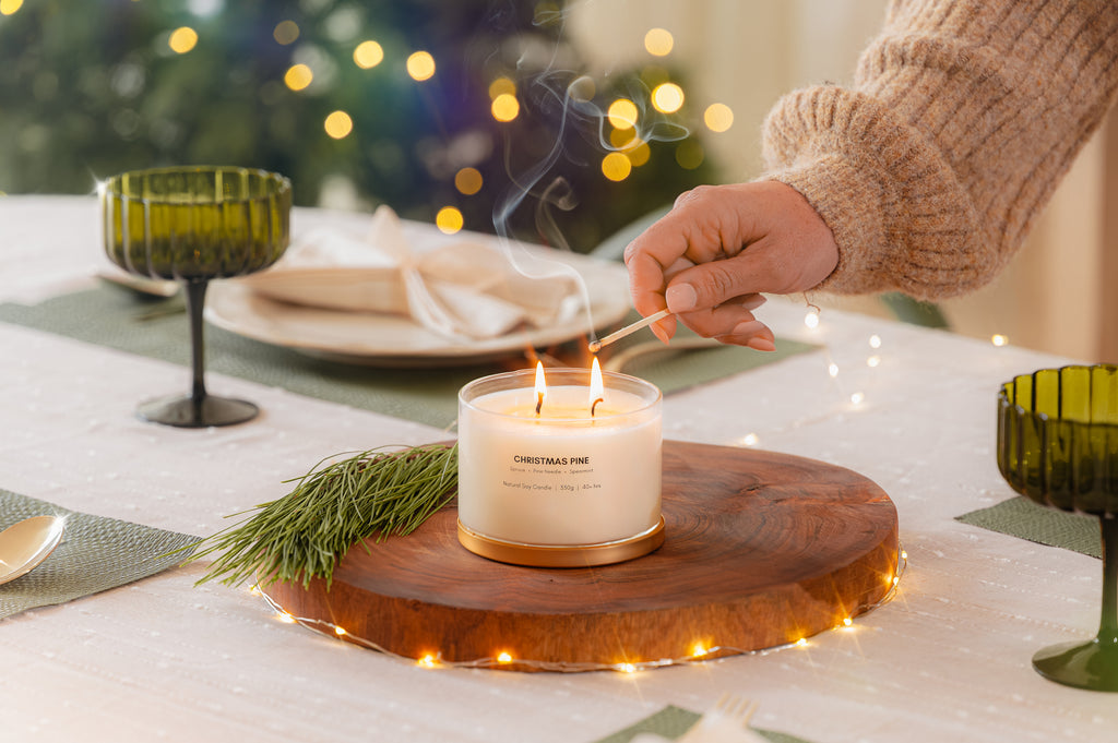 Christmas Pine Gold Lid Soy Candle