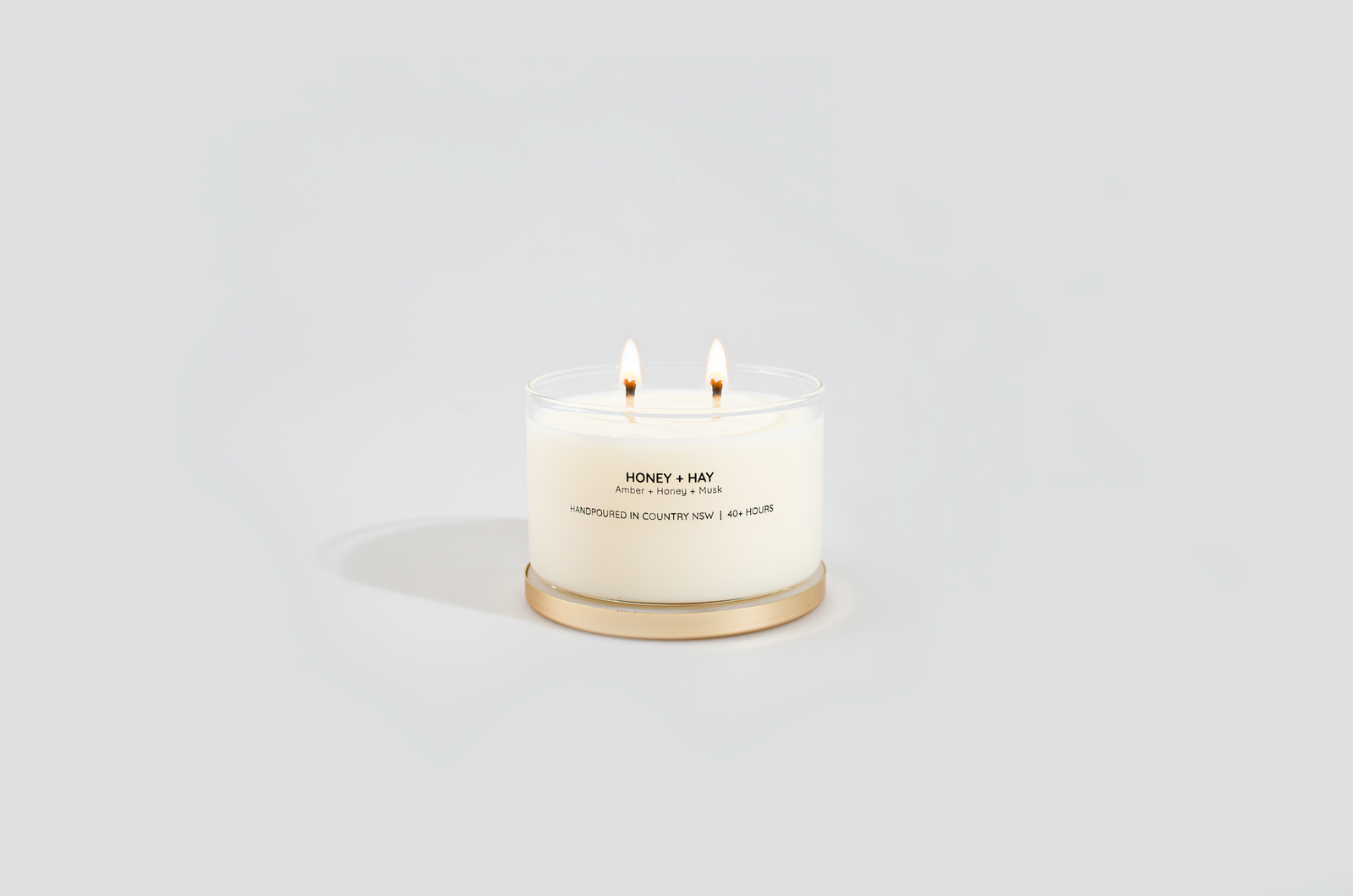 Honey + Hay Gold Lid Soy Candle | Wholesale