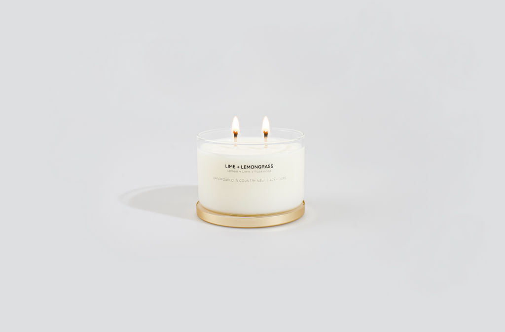 Lime + Lemongrass Gold Lid Soy Candle