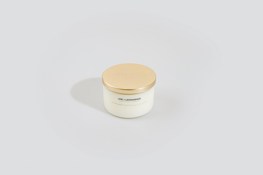 Lime + Lemongrass Gold Lid Soy Candle