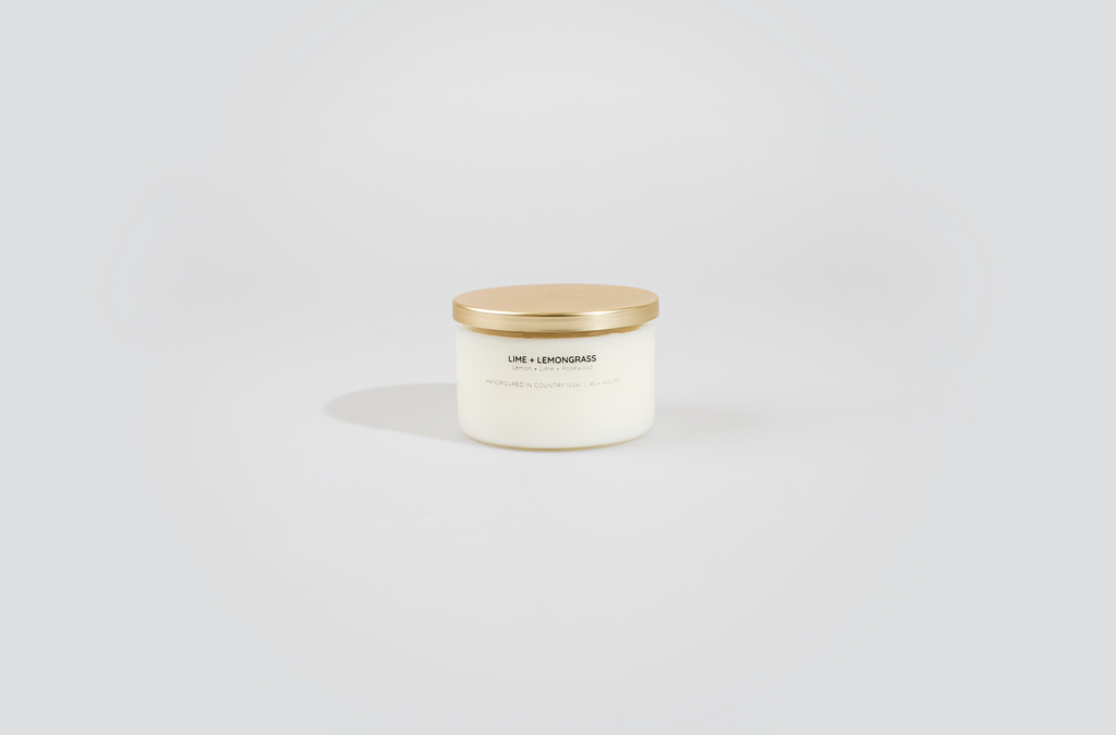 Lime + Lemongrass Gold Lid Soy Candle