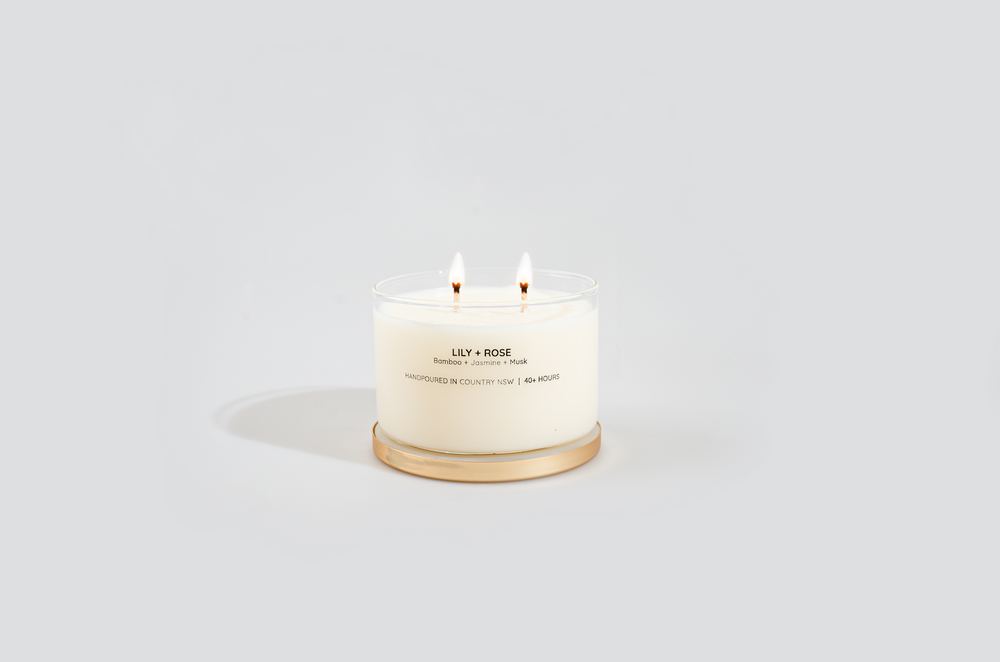 Honey + Hay Gold Lid Soy Candle
