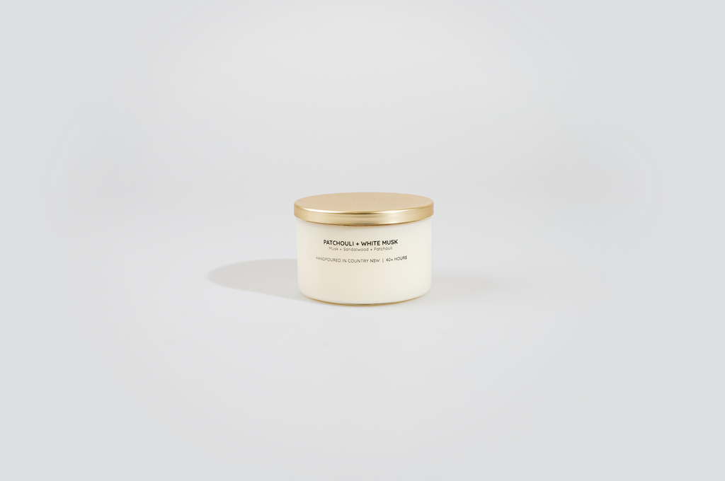 Patchouli + White Musk Gold Lid Soy Candle