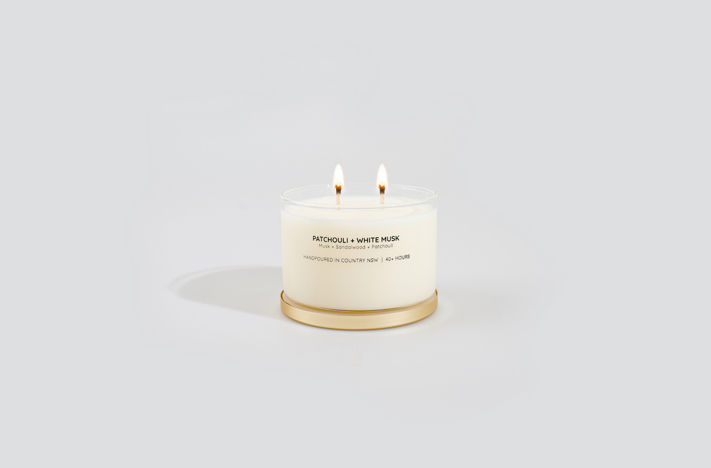 Patchouli + White Musk Gold Lid Soy Candle