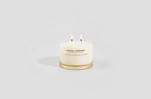Patchouli + White Musk Gold Lid Soy Candle | Pre Order