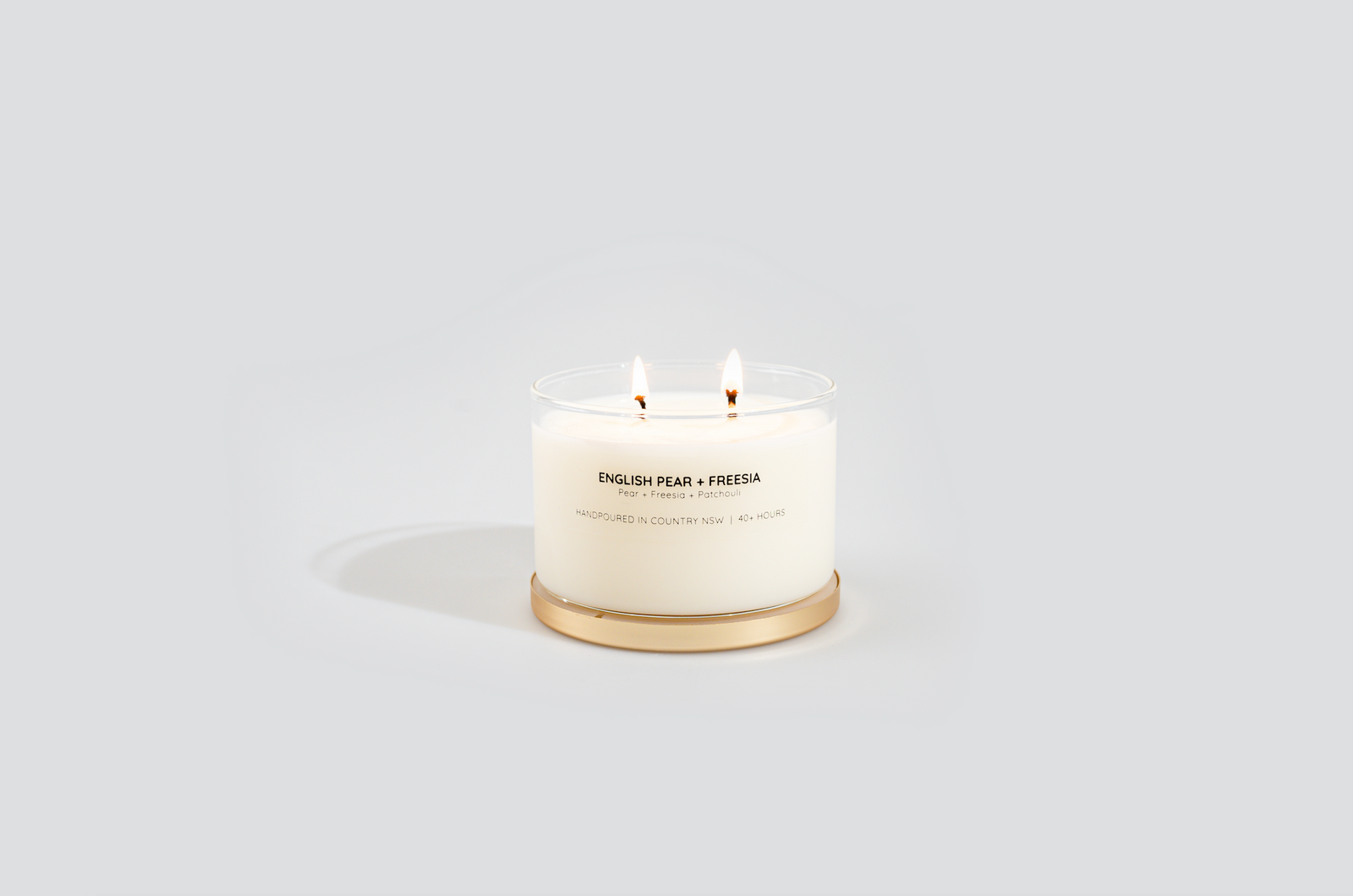 English Pear + Freesia Gold Lid Soy Candle | Wholesale