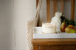English Pear + Freesia Gold Lid Soy Candle | Wholesale