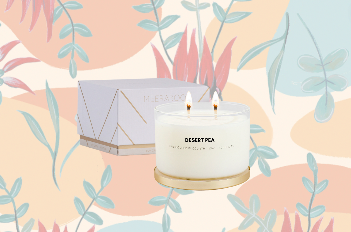 Desert Pea Gold Lid Soy Candle