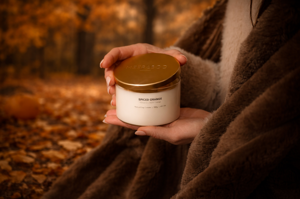 Spiced Orange Gold Lid Soy Candle | Wholesale