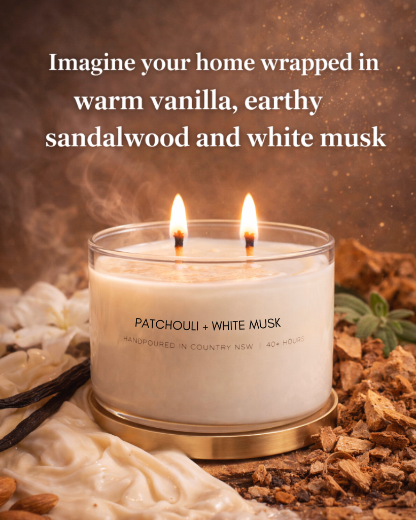 Patchouli + White Musk Gold Lid Soy Candle
