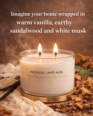 Patchouli + White Musk Gold Lid Soy Candle