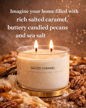 Salted Caramel Gold Lid Soy Candle | PRE ORDER