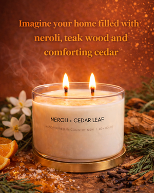 Neroli + Cedar Leaf Gold Lid Soy Candle