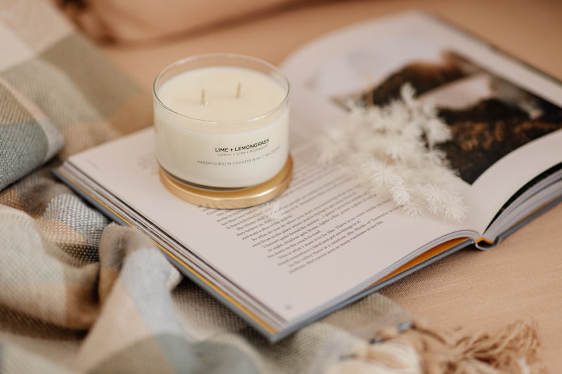 Lime + Lemongrass Gold Lid Soy Candle | Wholesale