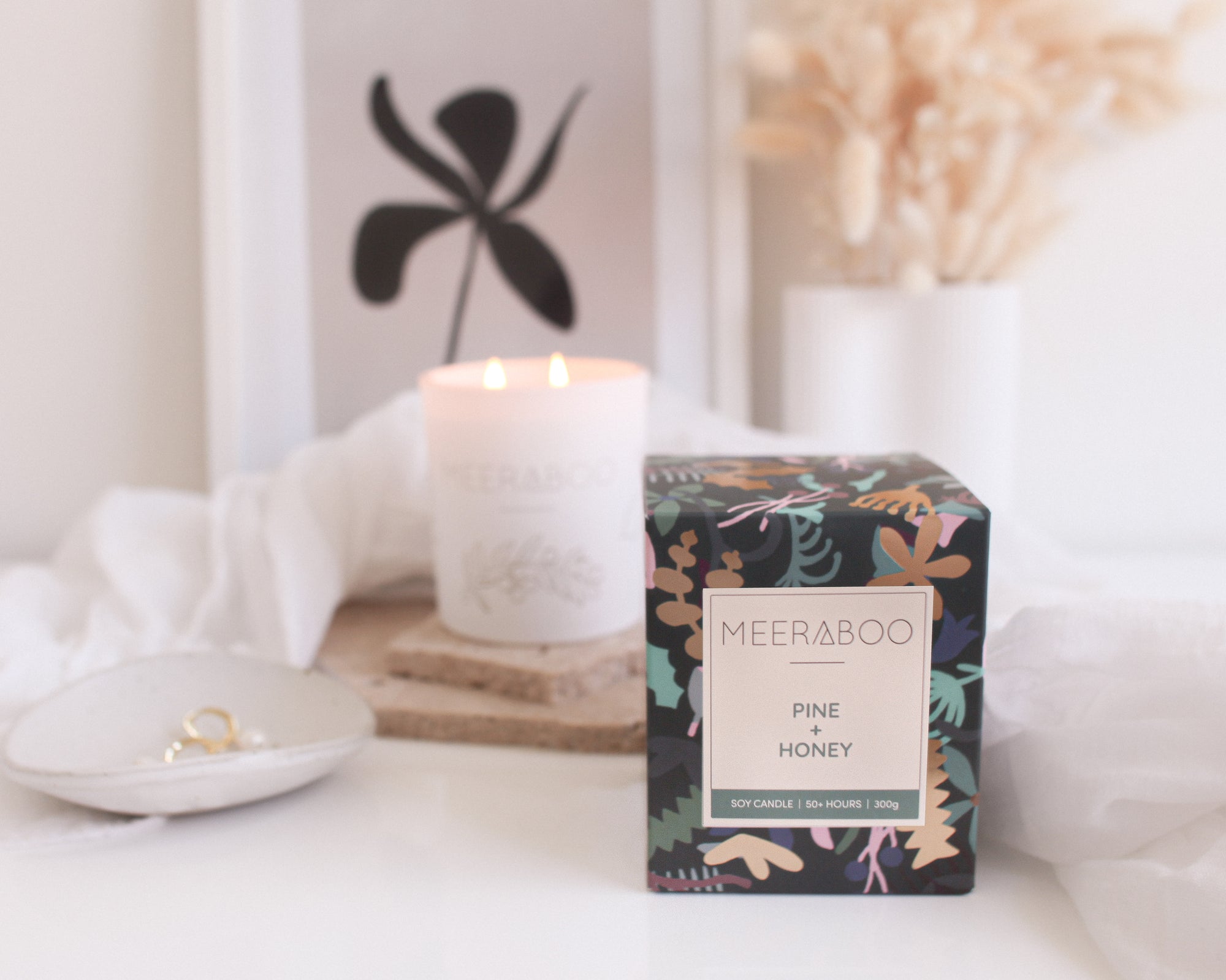 Pine + Honey Boxed Soy Candle